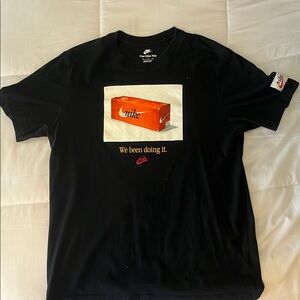 Nike Black Tee with Orange Graphic